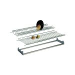 Webmarketpoint - kit gouttoir  vaisselle chrom encastrable orientable et plateau 76x25 cm