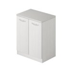 Meuble bas pour buanderie avec 2 portes, coloris blanc h85, 5x71x50cm