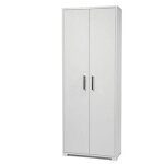 Webmarketpoint - meuble à chaussures haut à deux portes en bois blanc Webmarketpoint - meuble à chaussures haut à deux portes en bois blanc