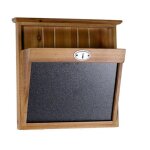 Webmarketpoint - porte - lettres en bois 1 place avec tableau noir 33x11, 5x31cm
