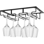 Weinglashalter gl�serhalter verre de vin en rack de fer de verres � pied support sous penderie, 3 rails ...