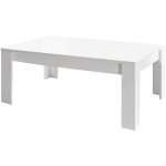 Weiss - table basse rectangulaire blanc laqu� brillant