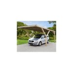 Carport simple en bois 606x306 cm avec toit en acier