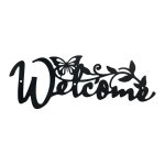 Welcome papillon décoration murale en métal, noir tenture décor silhouette mur art pour la maison chambre ... Welcome papillon décoration murale en métal, noir tenture décor silhouette mur art pour la maison chambre ...