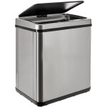 Wellhome poubelle intelligente sans pieds avec ouverture automatique et contact manuel 30l, en gris Wellhome poubelle intelligente sans pieds avec ouverture automatique et contact manuel 30l, en gris