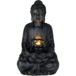 Wellhome - fontaine bouddha avec lumières led 28, 5x24, 5x48 cm en noir Wellhome - fontaine bouddha avec lumières led 28, 5x24, 5x48 cm en noir