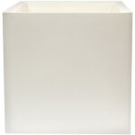 Wellhome pot de fleur carré cubo dan - i 30x30x30 cm en polyéthylène blanc Wellhome pot de fleur carré cubo dan - i 30x30x30 cm en polyéthylène blanc