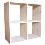 Wellhome - well home mobiliario & decoracin cube de rangement avec compartiments, 70, 4x30x70, 5 - naturel ...
