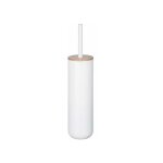 Brosse wc posa, design ferm, brosse wc noire, plastique - bambou,  7, 5x37 cm, blanc - marron - wenko ...