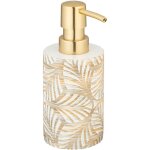 Distributeur de savon wenko terralba 2 pices blanc or set accessoires salle de bain distributeur de ...