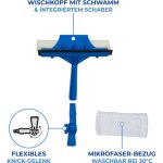 Raclette � vitres extra longue avec manche t�lescopique maximex wenko jusqu'� 5, 3 m de port�e, t�te ...