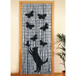 Rideau de porte chat et papillon - bambou - 90 x 200 cm Rideau de porte chat et papillon - bambou - 90 x 200 cm