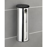 Porte papier toilette wenko detroit inox mural sans perage support papier toilette design pour 3 rouleaux ...