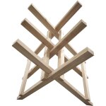 Chevalet en bois werkapro � 3 supports pour sciage de b�ches