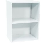 Werka pro - meuble blanc de rangement 2 niches (54 x 40 x 29cm)