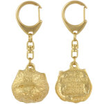 West highland white terrier, westie - porte - cl�s chien plaqu� or dans une bo�te cadeau, d�coration ...