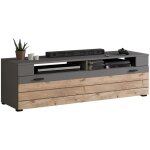 Bestmobilier - wexford - meuble tv - gris et effet bois - 140 cm