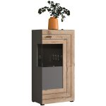 Bestmobilier - wexford - vitrine - gris et effet bois - 60x117 cm Bestmobilier - wexford - vitrine - gris et effet bois - 60x117 cm
