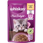 Whiskas pure delight junior 2 - 12 mois gel�e au poulet sachet 85 g
