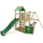 Wickey seaflyer aire de jeu en bois avec balan�oire et bac � sable en vert