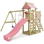 Wickey - tour de jeux en bois multiflyer avec balançoire et toboggan, tour d'escalade avec bac à sable, ... Wickey - tour de jeux en bois multiflyer avec balançoire et toboggan, tour d'escalade avec bac à sable, ...