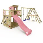 Wickey tour de jeux en bois smart surf avec balan�oire et toboggan, tour d'escalade avec bac � sable, ...