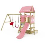 Wickey - tour de jeu dinkyhouse pour tout - petits avec toboggan et table de pique - nique ? rose pastel ...