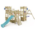 Tour de jeux smart arch avec filet d'escalade et ponts suspendus, château fort, grand bac à sable, comptoir ... Tour de jeux smart arch avec filet d'escalade et ponts suspendus, château fort, grand bac à sable, comptoir ...
