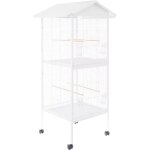 Wiesenfield chic duo voli�re blanche avec perchoirs en bois