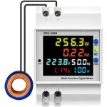 Wifi compteur d'�nergie monophas�, 6 en 1 compteur electrique wattmetre wifi lcd voltm�tre amp�rem�tre ...