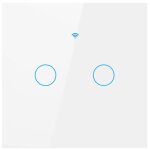 Wifi interrupteur intelligent 2 gang 2 voie, commutateur mural tactile avec des minuteries, un compte ...