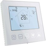 Wifi thermostat chaudiere gaz / chauffage au sol eau 3a alexa google home compatible programmable blanc ...
