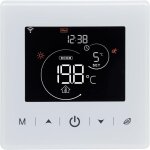 Wifi, thermostat chaudiere gaz a pile, thermostat d'ambiance programmable � 2 fils contrl� par tuya ou ...