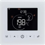 Wifi, thermostat chaudiere gaz a pile, thermostat d'ambiance programmable � 2 fils contr�l� par tuya ...