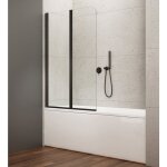 Aqualine - wila baignoire cran 900mm, verre noir / clair