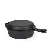 Wiltec 2 en 1 four hollondais 42 x 26 x 12 cm cocotte en fonte, cocotte � double fonction