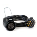 Wiltec - cble de rallonge lectrique ? 2 m ? 2 fiches ? 7 broches et 13 broches ? feux de camping car ...