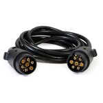 Wiltec cble de rallonge lectrique ? 3 m ? 2 fiches ? 7 broches ? feux de camping car et remorque ? ...