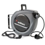 Wiltec - enrouleur de câble ? longueur de 20 m + 2 m ? pour fixation murale ? crochet pivtotant 180° ... Wiltec - enrouleur de câble ? longueur de 20 m + 2 m ? pour fixation murale ? crochet pivtotant 180° ...