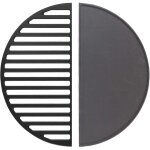 Wiltec - kit barbecue et plaque de gril bbq semi - circulaires ? 55 x 26, 5 x 1, 5 cm ? en fonte ? bbq ...