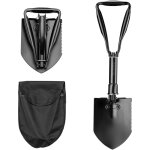 Wiltec pelle pliante 58 x 15 cm en acier, b�che pliable de survie multifonctionnelle avec hache et scie ...