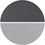 Wiltec - plaque de gril bbq semi - circulaire ? 46, 7 x 22, 8 x 1, 5 cm ? en fonte ? barbecue charbon ...