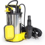 Wiltec - pompe  eau immerge  aspiration plate 850 w ? jusqu' 1 mm ? 15000 l / h ? acier inox ? refoulement ...