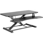 Wiltec - support pc assis debout 95x40cm rglable hauteur ergonomique ordinateur portable cran bureau ...