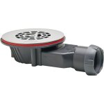 Wirquin - bonde de douche slim + pour receveur extra plat en 90 avec grille plate inox bross 30723367, ...
