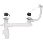 Wirquin pro - ensemble complet vidage Ø60 pour évier 2 bacs Wirquin pro - ensemble complet vidage Ø60 pour évier 2 bacs