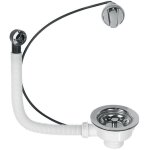 Wirquin pro - bonde automatique à commande à câble (diamètre 90 cm) pour évier 1 bac - blanc Wirquin pro - bonde automatique à commande à câble (diamètre 90 cm) pour évier 1 bac - blanc