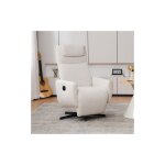 Wishdor - fauteuil pivotant, fauteuil relax, fauteuil tv avec repose - pieds, appui - tte, dossier rglable, ...