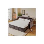 Wishdor - lit enfant 90x200 cm lit gigogne 90x190 cm avec rangement, sommier � lattes, port de charge ...