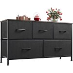 Commode en tissu 6 tiroirs, tour de rangement avec bacs en tissu, pour placard, salon, couloir, gris ... Commode en tissu 6 tiroirs, tour de rangement avec bacs en tissu, pour placard, salon, couloir, gris ...
